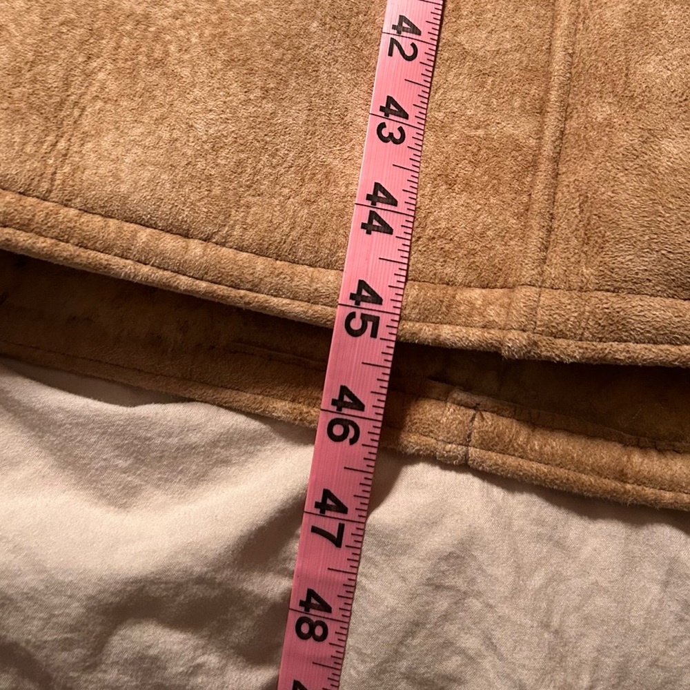 Ardeny LIKE NEW Women's LONG Tan LAMBS WOOL Coat - Picture 13 of 13